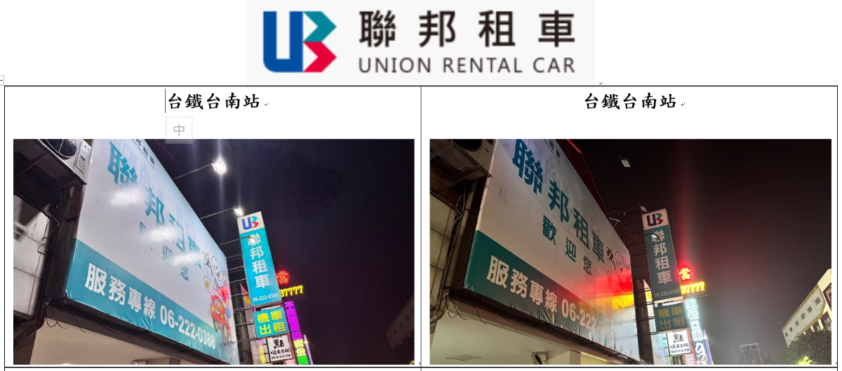 聯邦租車 台鐵台南站